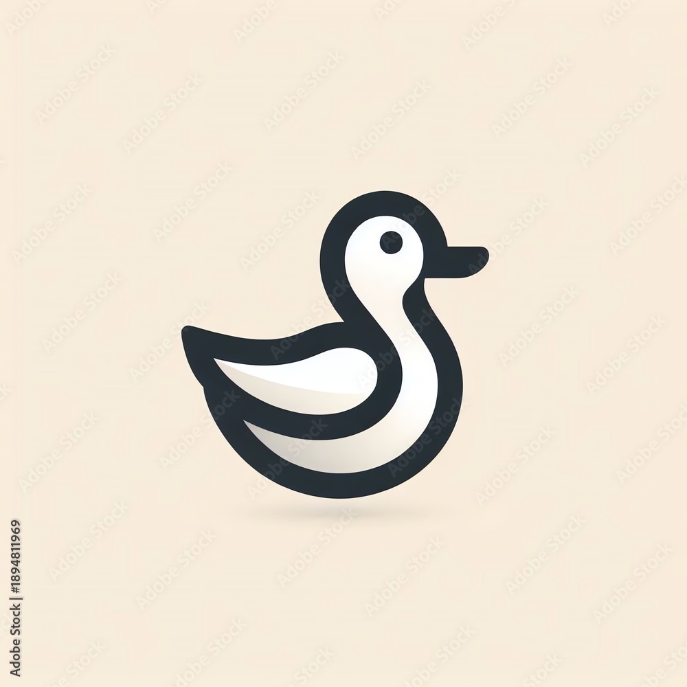 Fototapeta premium Black and white snake vector illustration symbol