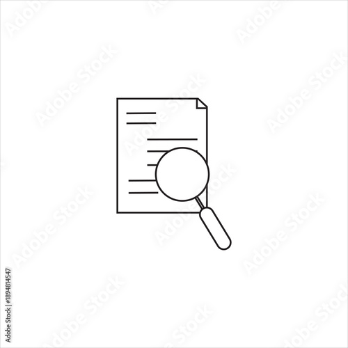proofread magnifying glass on a white background