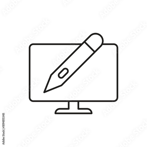 Graphic design digital drawing pen icon
