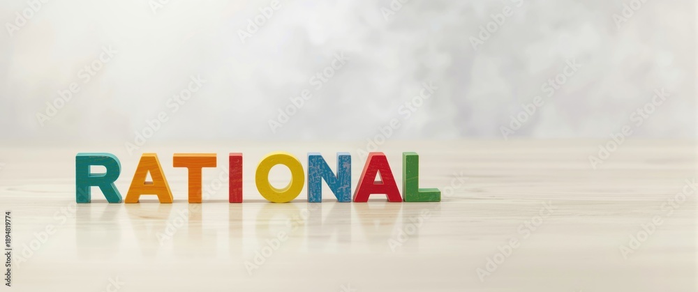 Fototapeta premium Building blocks forming the word RATIONAL