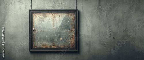 Old worn mirror with scratches and borders, ideal for texture or background use