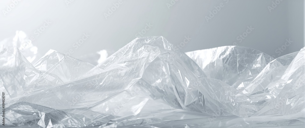 Obraz premium White plastic film wrap texture as background