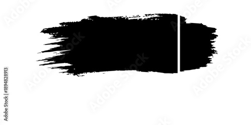 Abstract grunge vector background featuring black ink paint splashes and a dirty splatter texture with a rough brush stroke border design for an artistic paper banner illustration