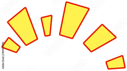 Dynamic Comic Burst Effect Yellow and Red Graphic Element