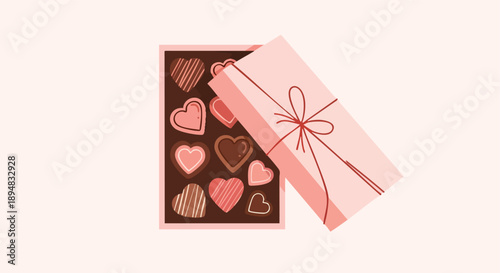 Celebrate Valentine's Day Modern Romance and embrace Self-Care with this charming box of assorted heart-shaped chocolates, a delightful gesture of love and indulgence