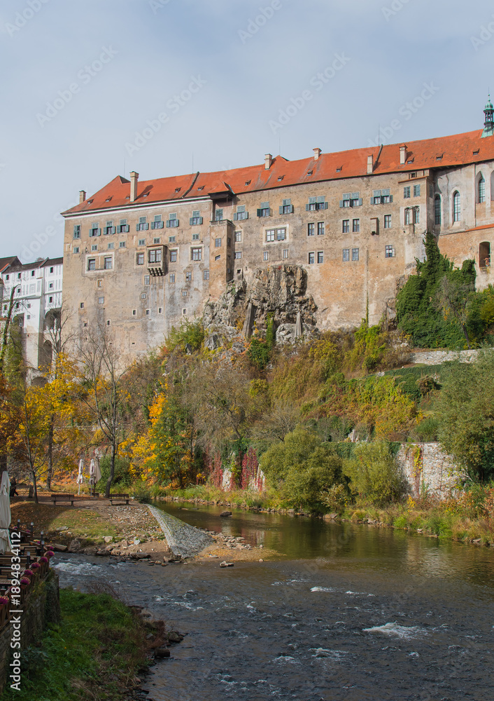 Fototapeta premium View of Picturesque Cesky Krumlov Historic Center, Czechia