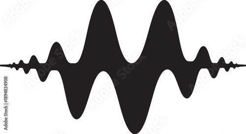 Sound Wave Pattern on White Background Illustration Design