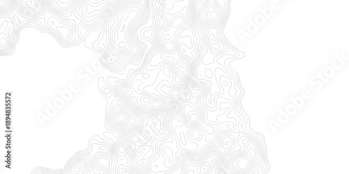 Topo grid map paper black, white contours topography stylized height of the lines map. line counter map terrain design. 