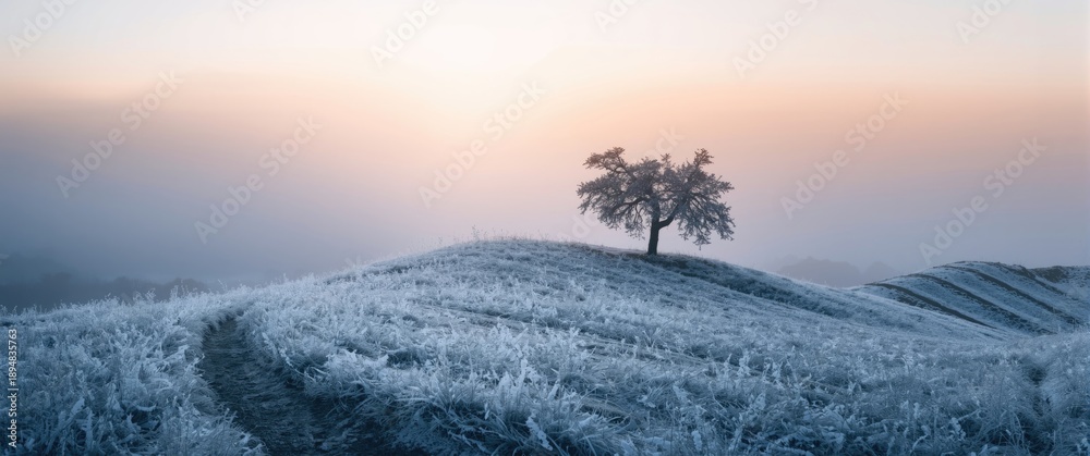 Naklejka premium Jeju Island: Rime and The Trail Experience