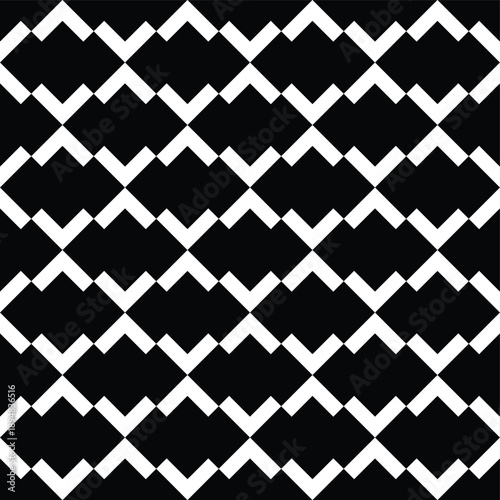 Black and white geometric texture.Ornament design background.Monochrome seamless pattern