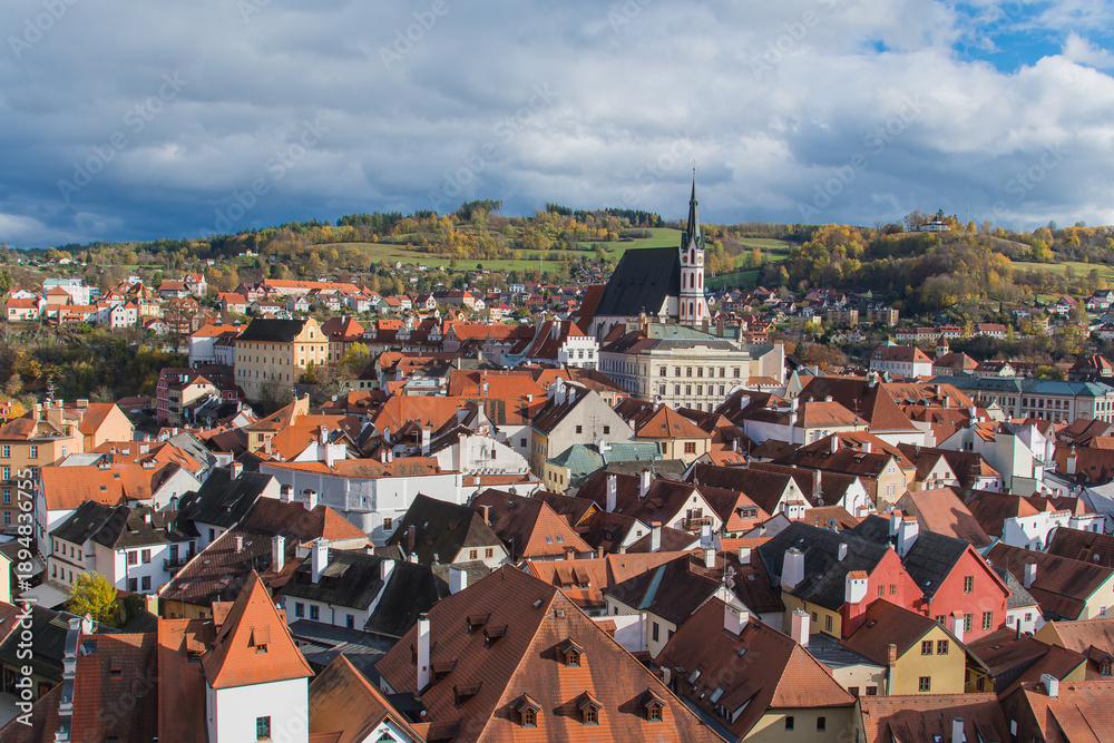 Obraz premium View of Picturesque Cesky Krumlov Historic Center, Czechia
