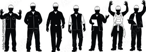 Black And White Vector Silhouette Set Of Skateboarders Performing Tricks Jumps And Flips On Skateboards For Extreme Sports Illustration