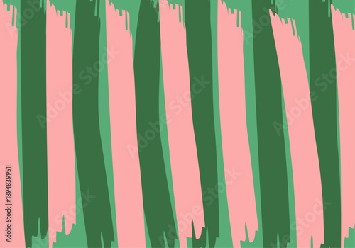 Fondo de trazos verticales irregulares pintados a mano en rosa y verde