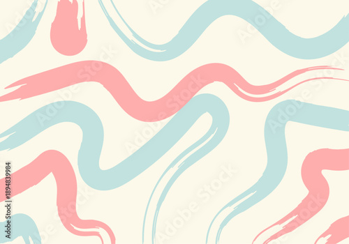Fondo de pinceladas onduladas en colores pastel rosa y azul