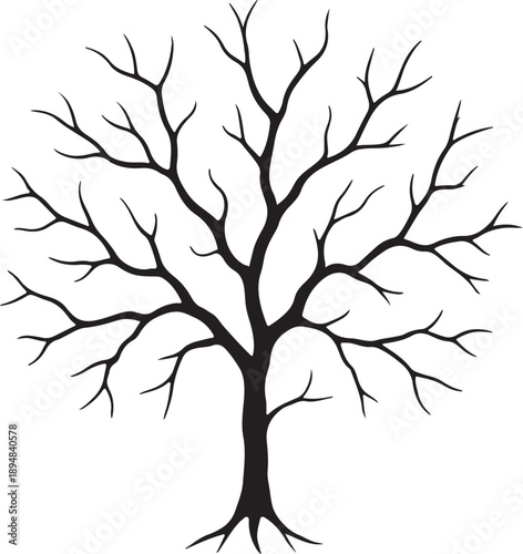 Dendrite silhouette vector
