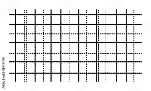 Grid layout with dotted lines