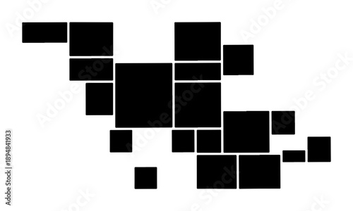 Abstract black and white squares