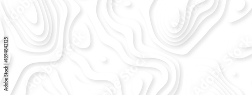 Vector lines seamless pattern sea map topography design. White wave paper curved reliefs Contour maps. Discovery topographic texture backdrop landscape earth style trail map geography design.