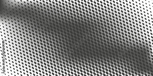 Titik-titik halftone putih dan hitam pola warna latar belakang tekstur grunge gradien. Ilustrasi vektor gaya olahraga komik seni pop titik. eps 10