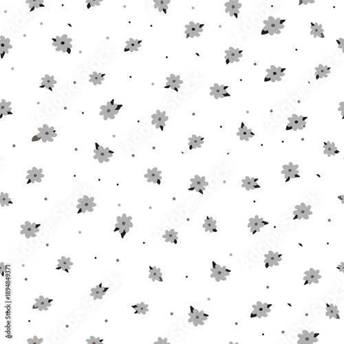 Cute small scale flower seamless fabric pattern