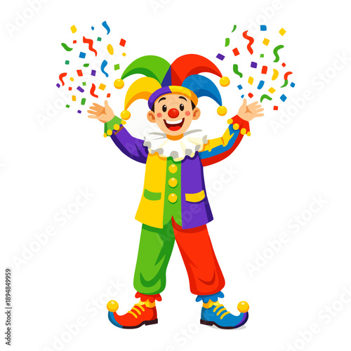 clown with balloons