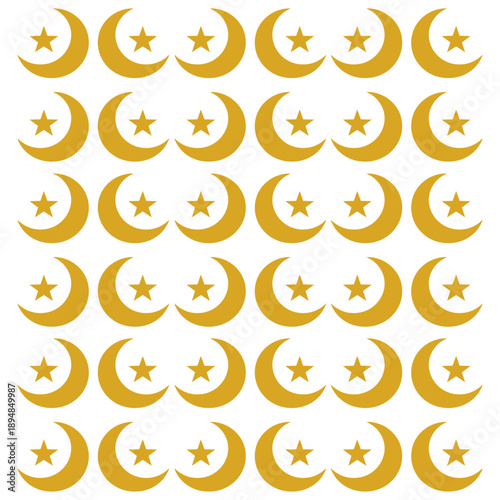 pattern moon and star in the ramadhan