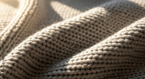 Close-up of Knitted Fabric Background