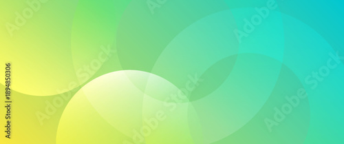 A fresh, modern vector background featuring soft, overlapping circular gradients in lime green and yellow. Perfect for eco-friendly branding and summer digital headers.