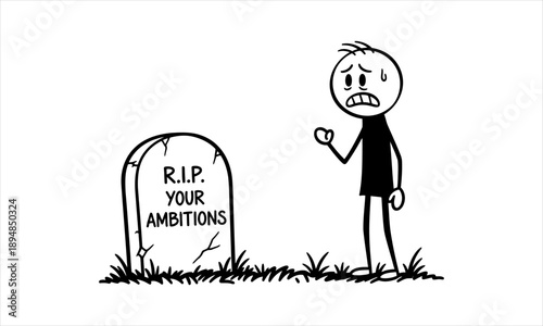 Frustrated Stick Figure Faces the Demise of His Dreams and Aspirations