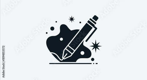 Pencil Icon Graphic Design Element Illustration.