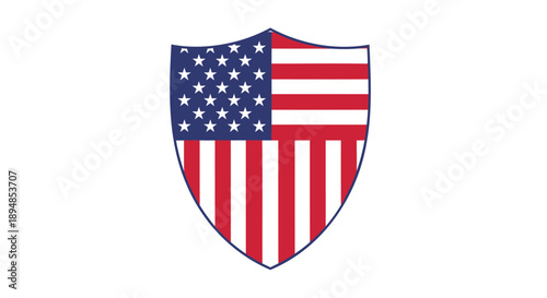 American shield icon vector