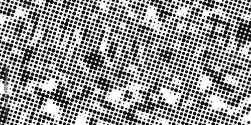 Abstract Halftone Dot Pattern Black and White Background Texture