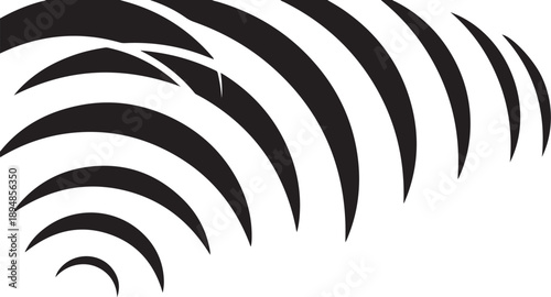 Black and White Abstract Zebra Pattern Design Element Graphic
