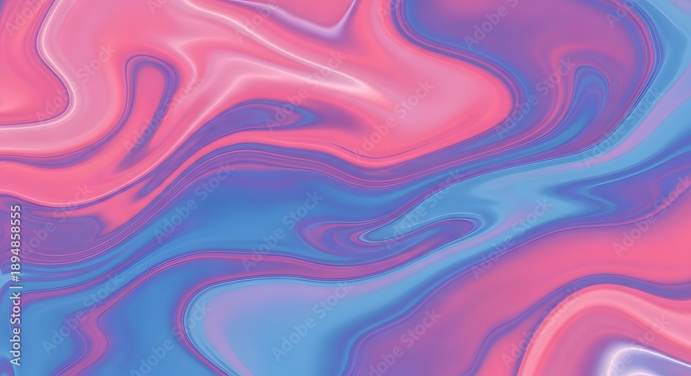 Obraz premium Vibrant abstract fluid art with pink blue purple swirls