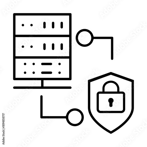 Firewall vector icon. Cybersecurity Illustration sign. Computer antivirus symbol. Data protection logo.