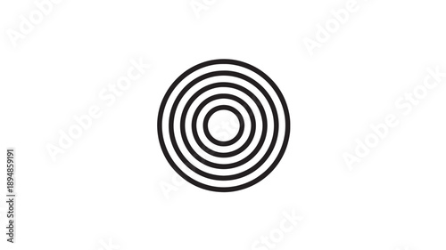 Black Concentric Circles Vector Illustration For Design And Pattern Concept
