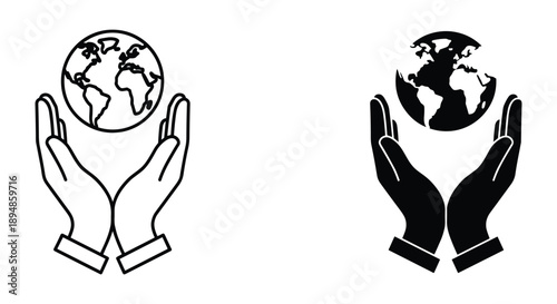 Earth in Hands Logo Design