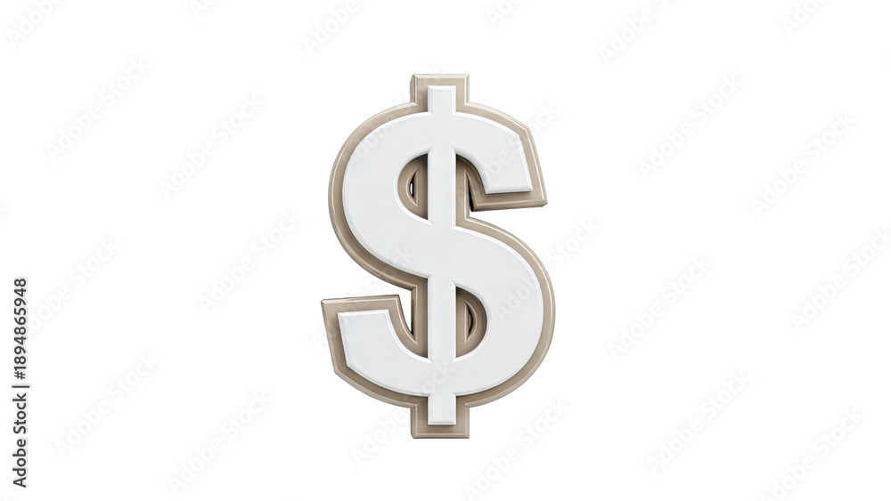 Obraz premium 3D Rendered Dollar Sign