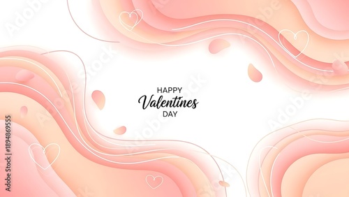 Happy valentine day. with creative love composition of the hearts paper cut style. Symbol of love. Valentine day gift box. Valentine day Background