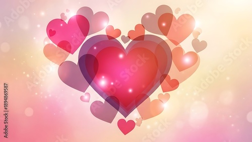 Happy valentine day. with creative love composition of the hearts paper cut style. Symbol of love. Valentine day gift box. Valentine day Background