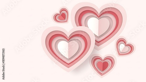 Happy valentine day. with creative love composition of the hearts. Symbol of love. Valentine day gift box. Valentine day Background