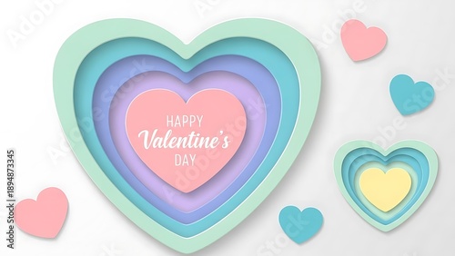 Happy valentine day. with creative love composition of the hearts. Symbol of love. Valentine day gift box. Valentine day Background