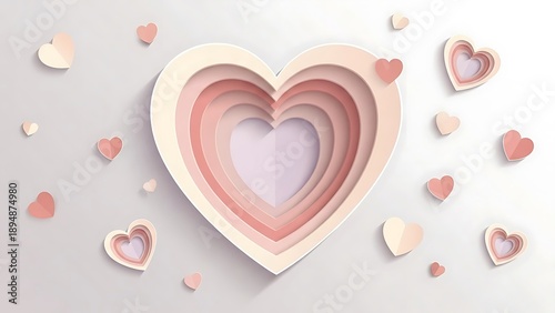 Happy valentine day. with creative love composition of the hearts. Symbol of love. Valentine day gift box. Valentine day Background