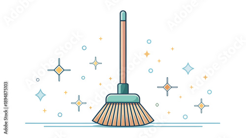Broom for Household Cleaning and Shining Surfaces