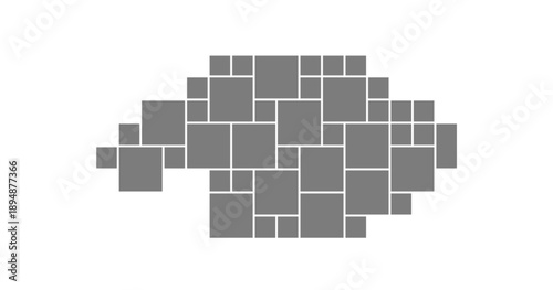 Photo collage moodboard with template mosaic and gallery montage for picture card or black mood background. Holiday art collection and presentation square with concept vintage vector illustration.