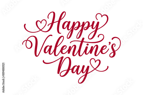 Happy valentine day typography text 