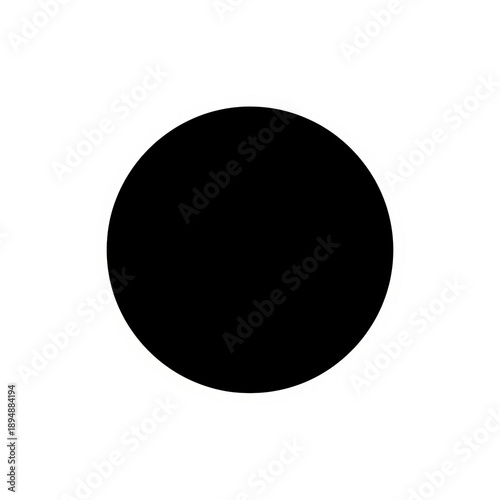 Simple black circle isolated on transparent background