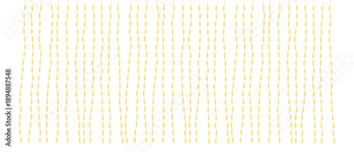 Cuadro en lienzo Golden glowing fairy string lights vertically arranged in a sparkling festive curtain, emitting warm light