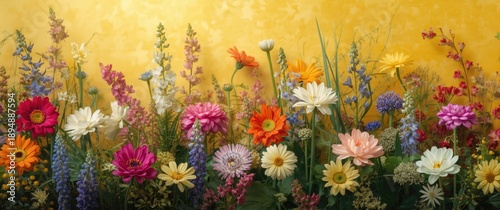Colorful and natural spring flowers
