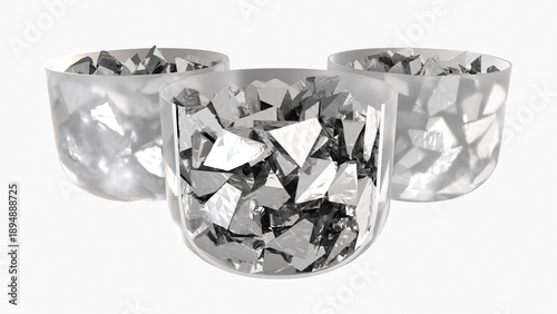 Foto Polycrystalline Silicon in a Quartz Crucible (Semiconductor Process)